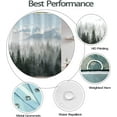 thumbnail image 6 of Gray Misty Forest Shower Curtain Grey Nature Foggy Tree Mountain Shower Curtains for Bathroom Waterproof Fabric Woodland Decorative Modern Black Bath Curtain with Hooks (Dark2, 72" x 72"), 6 of 6