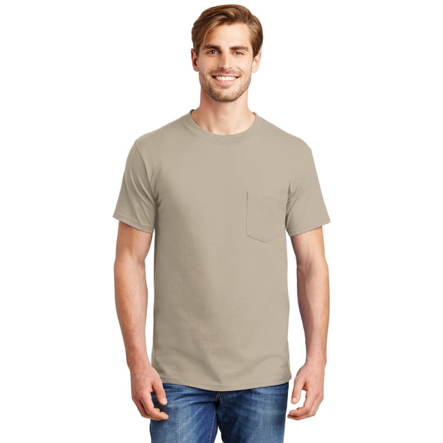 Hanes® Beefy-T® - Camiseta 100% algodón con bolsillo. 5190 hanes 5190