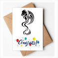 thumbnail image 1 of Dragon Animal Art Grain Outline Wedding Cards Congratulations Greeting Envelopes, 1 of 3
