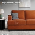 thumbnail image 5 of BLAZANT 89" Sofa Couch, 3 Seater Sofa with Suppleness Armrests, Corduroy Fabric Deep Seat Sofa with Upholstered Cushion& Backrests, Modern Comfy Couch for Living Room Apartment Office, 5 of 11