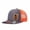 Brown and orange, variant on Truck American Flag Leather Patch Trucker Hat, Adjustable Snapback Cap for Men Women, Vacation Travel Daily Outdoor Wear