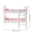 thumbnail image 3 of LAMIRO 1:12 Wooden Doll Bunk Bed with Ladder - Miniature Furniture, 3 of 4
