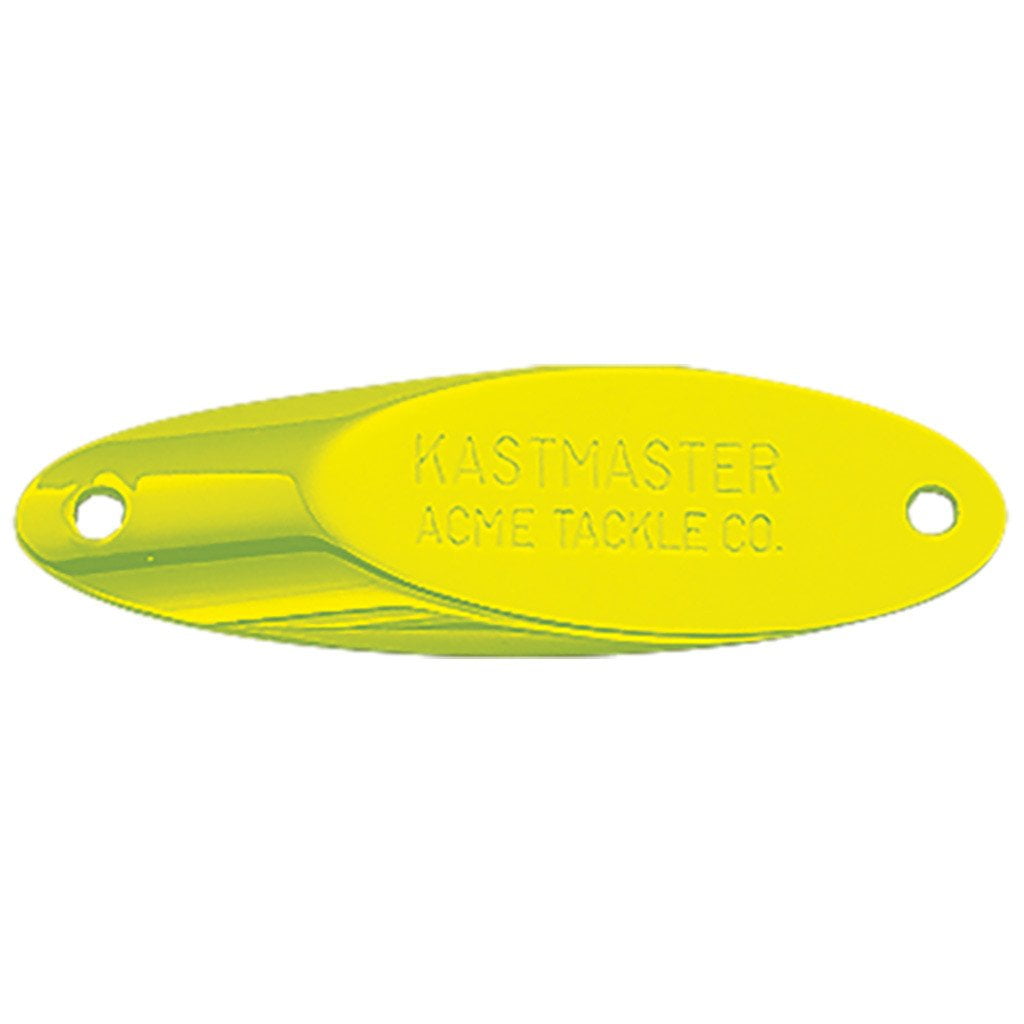 Acme Tackle Kastmaster Fishing Lure Spoon Chrome with Chartreuse Stripe 3/4  oz. 