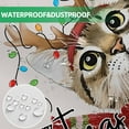 thumbnail image 3 of Christmas Cat Shower Curtain, Merry Christmas Shower Curtains for Bathroom, Cute Winter Farmhouse Holiday New Year Bathroom Home Decor, Waterproof Fabric with Hooks 72x72 Inch, 3 of 6