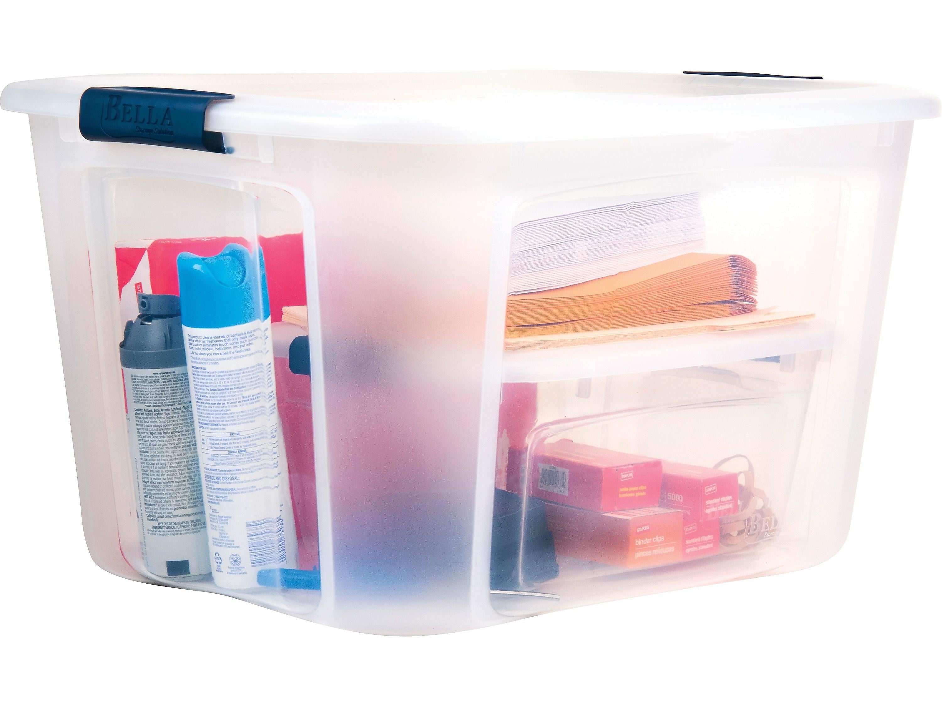 Bella Storage Solutions 71 Qt. Latch Lid Storage Tote Clear (601336