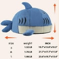 thumbnail image 2 of ShadeMart Winter Warm Cat Bed, Medium Shark Plush Hideaway House with Removable Liner, 2 of 6