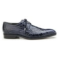 thumbnail image 4 of Belvedere Men's Shoes Lago Genuine Alligator Plain Toe Tassel Navy 14010, 4 of 6