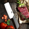 thumbnail image 6 of Akatsuki 6" Ceramic Vegetable Fruit Cleaver Chef Kitchen Knife with Blade Cover Rustproof Paring Knife with No-Slip Soft Handle (Gray), 6 of 9