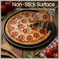 thumbnail image 3 of Non-Stick Pizza Pan with Holes - 13-Inch Perforated Pizza Crisper Carbon Steel Pizza Pan - 1 Round Pizza Trays, 3 of 8