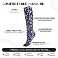 thumbnail image 3 of Lsque Daisy Flowers Pattern Sport Compression Socks for Men & Women 15-20 mmHg Knee High Nurse Pregnant Running Medical and Travel Athletic, 3 of 6