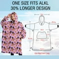 thumbnail image 4 of Oversized Wearable Blanket Hoodie,Pink Dachshund Chips Sherpa Blanket Hoodie with Super Pockets,Super Warm Fuzzy Pullover for Women & Men, 4 of 6