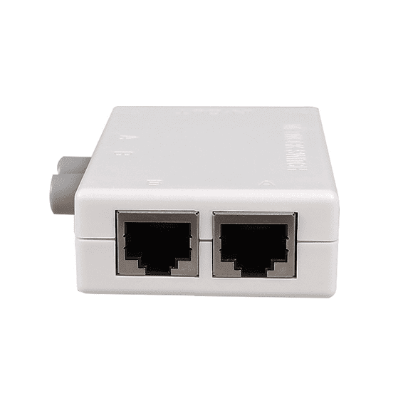 100M 2 en 1 Sortie Mini Double Voie 2 Ports RJ45 Réseau Manuel Adaptateur de Commutateur de Partage AB