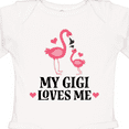 thumbnail image 4 of Inktastic My Gigi Loves Me Flamingo Girls Long Sleeve Baby Bodysuit, 4 of 5