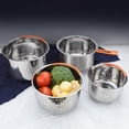 thumbnail image 2 of Basket Stainless Steel Basket with Stand and Handle for Kitchen, 2 of 8