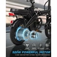 thumbnail image 5 of XKJ Electric Bike for Adults,500W Brushless Motor Ebike with 48V 12Ah Removable Battery,Multi-Shock Absorption,Commuter Electric Bicycle,UL2849, 5 of 11