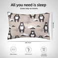 thumbnail image 4 of Disketp Cartoon Bear Brown Satin Pillowcase for Hair and Skin - Satin Pillow Cases Standard Size 20x30 inches with Zipper,Gifts for Women Men (without pillow core), 4 of 6