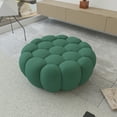 thumbnail image 4 of bokifol Modern Upholstered Mesh Lazy Floor Sofa,3D Honeycomb Shape Knit Fabric Sofa for Living Room,Office,Apartment,No-Assembly,Ottoman(Green), 4 of 7