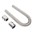 thumbnail image 1 of FLEXIBLE STAINLESS STEEL RADIATOR HOSE KIT WITH BILLET CLAMPS UNIVERSAL COOLANT WATER HOSE 36 INCH FOR ENGINE COMPARTMENT AND MORE, 1 of 7