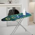 thumbnail image 2 of HELLHERO Peacock 15" x 54" Ironing Board Cover, 3 Pairs of Hook and Loop Fastener Straps,Elastic Edges, Iron Board Cover with Scorch Resistant Thick Padding, 2 of 5
