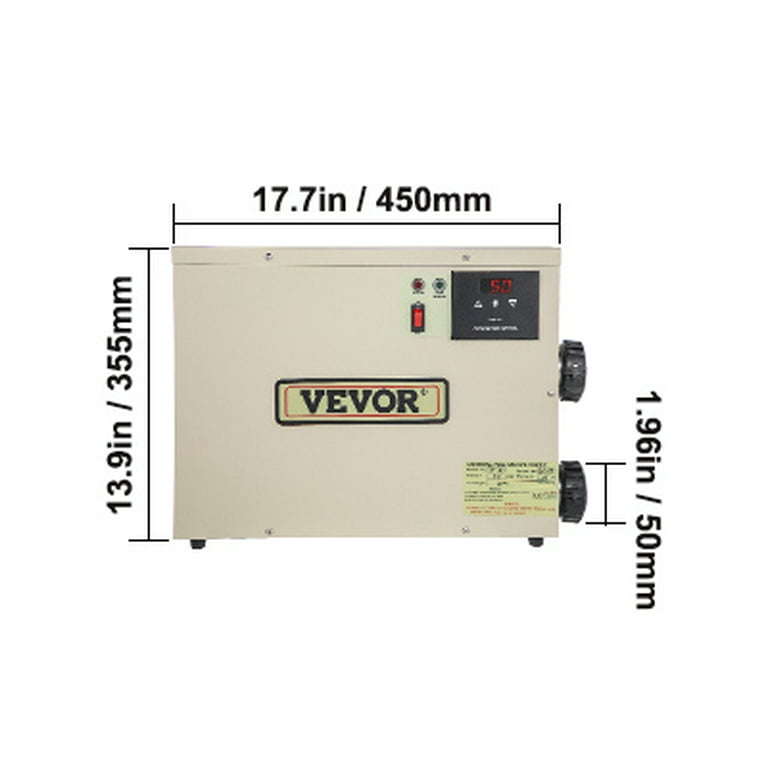 VEVOR Swimming Pool Electric Heater 18KW 240V 50-60HZ Digital SPA Water  Heater with Adjustable Temperature Controller Jacuzzi Heater for SPA and  Hot Bathtubs Self Modulating Pool SPA Heater with CE - Walmart.com