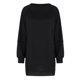 thumbnail image 5 of Vestido Mujer Casual Corto Color Sólido Cuello Redondo Traje Diario Básico Kuymtek  Negro T L para Mujer, 5 of 9