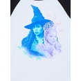 thumbnail image 2 of Wicked Girls Two Halves Raglan Graphic Tee with Short Sleeves, Sizes 4-16, 2 of 3