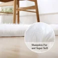 thumbnail image 4 of Imitación Lammfell Schaffell Teppich Dekofell,Schlafzimmer teppich 60x90CM Weiss, 4 of 8