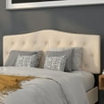 thumbnail image 1 of Cambridge Tufted Upholstered Queen Size Headboard in Beige Fabric, 1 of 9