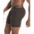 thumbnail image 3 of Hanes 4-Pack Men's Ultimate Long Leg Boxer Comfort Flex Fit Brief Black/Grey, 3 of 5