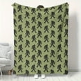 thumbnail image 2 of Sasquatch Pattern Flannel Fleece Throw Blanket Soft Warm and Smooth Perfect Gift for Family Friends Versatile for Shawl Sofa Air Conditioner Bed Contemporary Style All Seasons Digital Print, 2 of 7