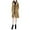 Khaki, variant on UJNDER Women Slim Windbreaker Double Long Trench Coat Women Jacket Overcoat Outwear Blue S