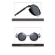 thumbnail image 5 of Gafas de sol steampunk polarizadas redondas grises plateadas vintage para hombres y mujeres con protección UV400 oso de fresa Electrónica, 5 of 5
