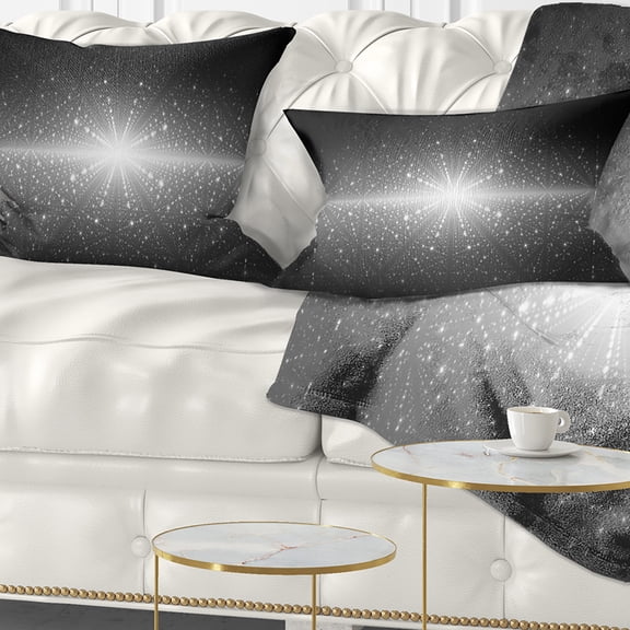 Designart Stardust and Bright Shining Stars - Abstract Throw Pillow - 12x20