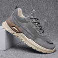 thumbnail image 4 of Zapatillas de deporte casuales Zapatillas de escalada para hombre con cordones para viajes al aire libre (40) Gris, 4 of 7