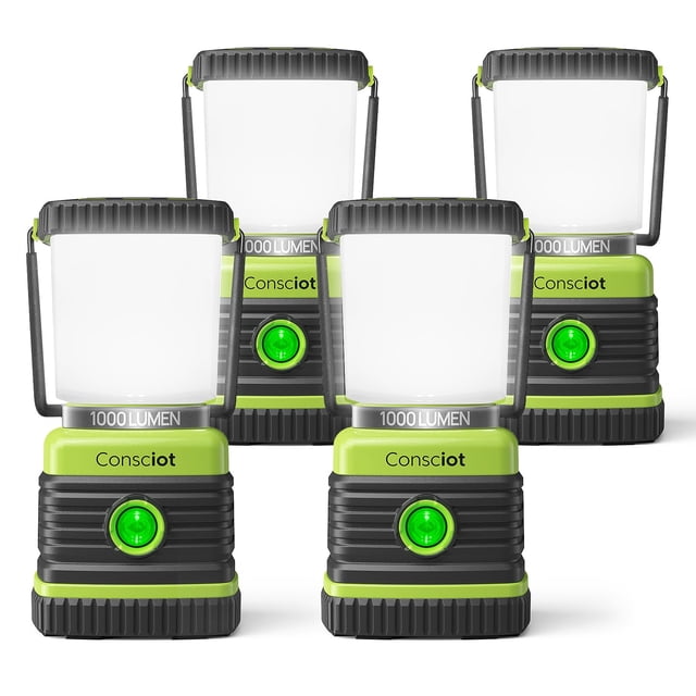 Farol LED de camping Consciot 1000LM, 4 modos de luz IPX4