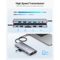 thumbnail image 4 of NOVOO 14-in-1 USB-C Docking Station, Dual Monitor Laptop Hub with 2 HDMI 4K@60Hz, DisplayPort 8K@30Hz, 100W PD, Ethernet, USB-C/A Data, SD/TF, Audio, 4 of 9