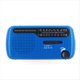 thumbnail image 1 of Radio Portátil Solar con Manivela, 1200 MAh, USB, Altavoz de Emergencia para Exteriores, Estéreo, Color Azul., 1 of 5