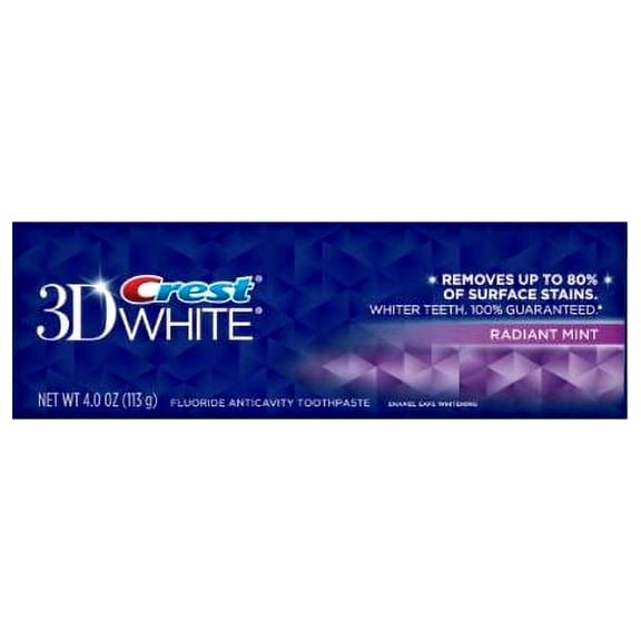 6 Pack - Crest 3D White Vivid Fluoride Anticavity Toothpaste, Radiant Mint 0.85 oz