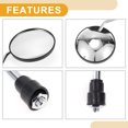 thumbnail image 6 of Unique Bargains 1 Set M8 Universal Motorcycle Rear View Mirrors Bar End Side Mirrors Mount Adjustable Iron Plastic Silver Tone White Round Shape, 6 of 7