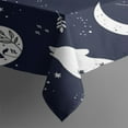 thumbnail image 3 of Celestial Wolf Halloween Pattern Rectangle Tablecloth 60"x84",Waterproof Polyester Rectangle Table Cloth, Wipeable Spillproof Polyester Tablecloth for Dining, Camping, Indoor and Outdoor, 3 of 5