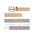 thumbnail image 4 of Faux Leather Gold/Silver Buckle Casual Waist Belts for Jeans Pants, 4 of 6