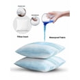 thumbnail image 5 of Waterproof Outdoor Throw Pillows with Inserts 18"x18", Gradient Aqua Blue Soft Decorative Pillowcases for Couch Bedroom, Modern Rustic Minimalist Pastel Solid Pillow Covers for Sofa Living Room, 5 of 8