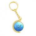 thumbnail image 1 of Ocean Ray Skate ciencia naturaleza foto Anillo de oro de metal llavero llavero, 1 of 3