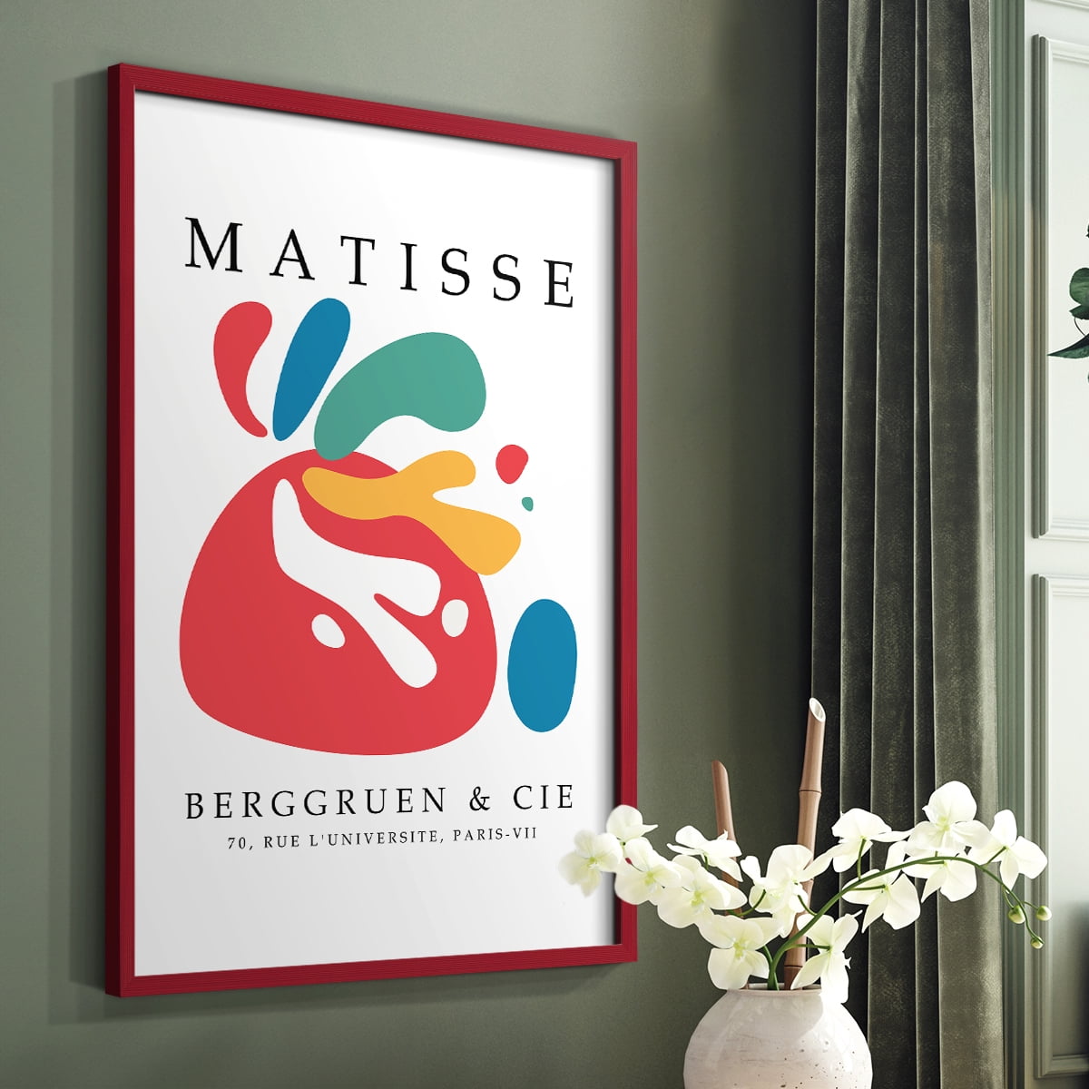 Matisse CCCXXXIX in Red Solid Wood 8 x 10 Framed Print