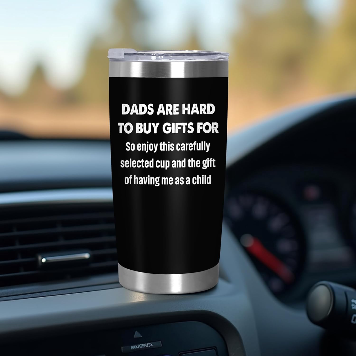 Father's Day Gifts for Dad from Daughter Son - 20 oz Stainless Steel Insulated Coffee Tumbler with Lid - Funny Fathers Day Birthday Gifts for Dad, Mens Birthday Gift Ideas, Cool Stuff for Men