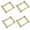 Gold, variant on 25mm/1in Metal Square Ring Buckle DIY ,Making Sewing Craft,for Dog Leas Luggage Belt Craft DIY Accessories,of 4pcs(Black)