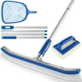 thumbnail image 2 of Swimming Pool Brush Set Portable Swimming Pool Cleaning Brush with 63in Handle Lightweight Pool Brush Set Adjustable Aluminum Handle Pool Brush Easy Storage Sponge Scrub Brush for Tile Po, 2 of 11