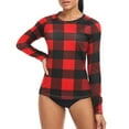 thumbnail image 4 of joogoo Womens UPF 50+ Sun Shirts Classic Checkered Grid Long Sleeve UV Protection Rash Guard Tops M, 4 of 7
