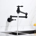 thumbnail image 4 of Pot Filler Faucet Wall Mount, Brass Pot Filler with Double Joint Swing Arms, 4 of 8