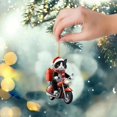 thumbnail image 4 of 1Pcs Cat Christmas Ornament With Santa Hat ,Cat Ornaments for Christmas Tree,Animal Cute Black White Cat Flat Acrylic Tree Ornaments,Cute Kitten Lovers Gift Xmas Hanging Decor for Car Holiday,Black, 4 of 6